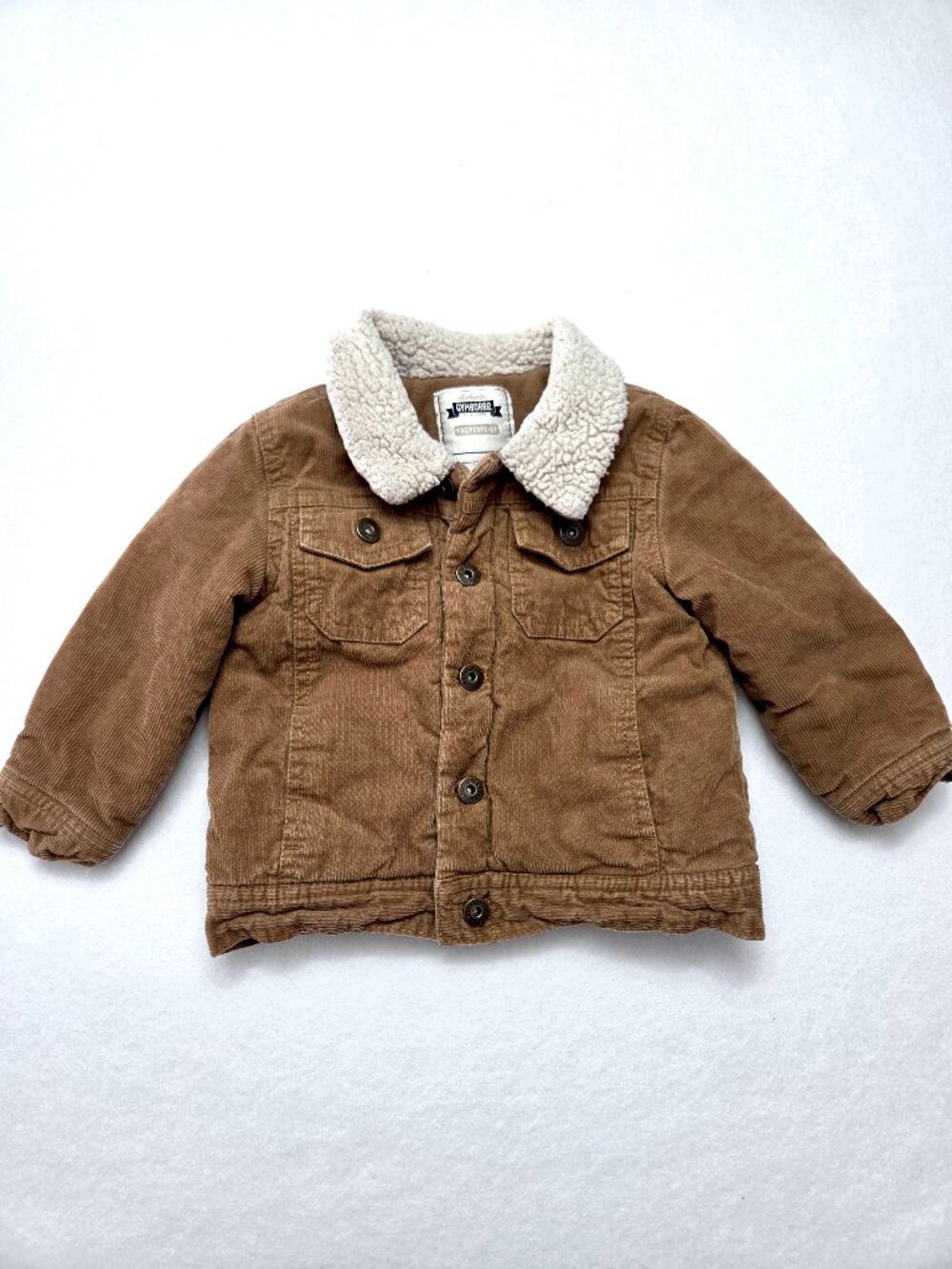 Gymboree Brown Corduroy Sherpa Collar Trucker Jacket 12-24M